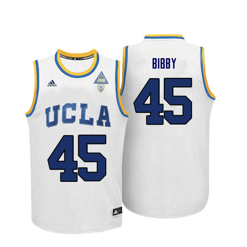 Men UCLA Bruins #45 Henry Bibby College Basketball Jerseys-White